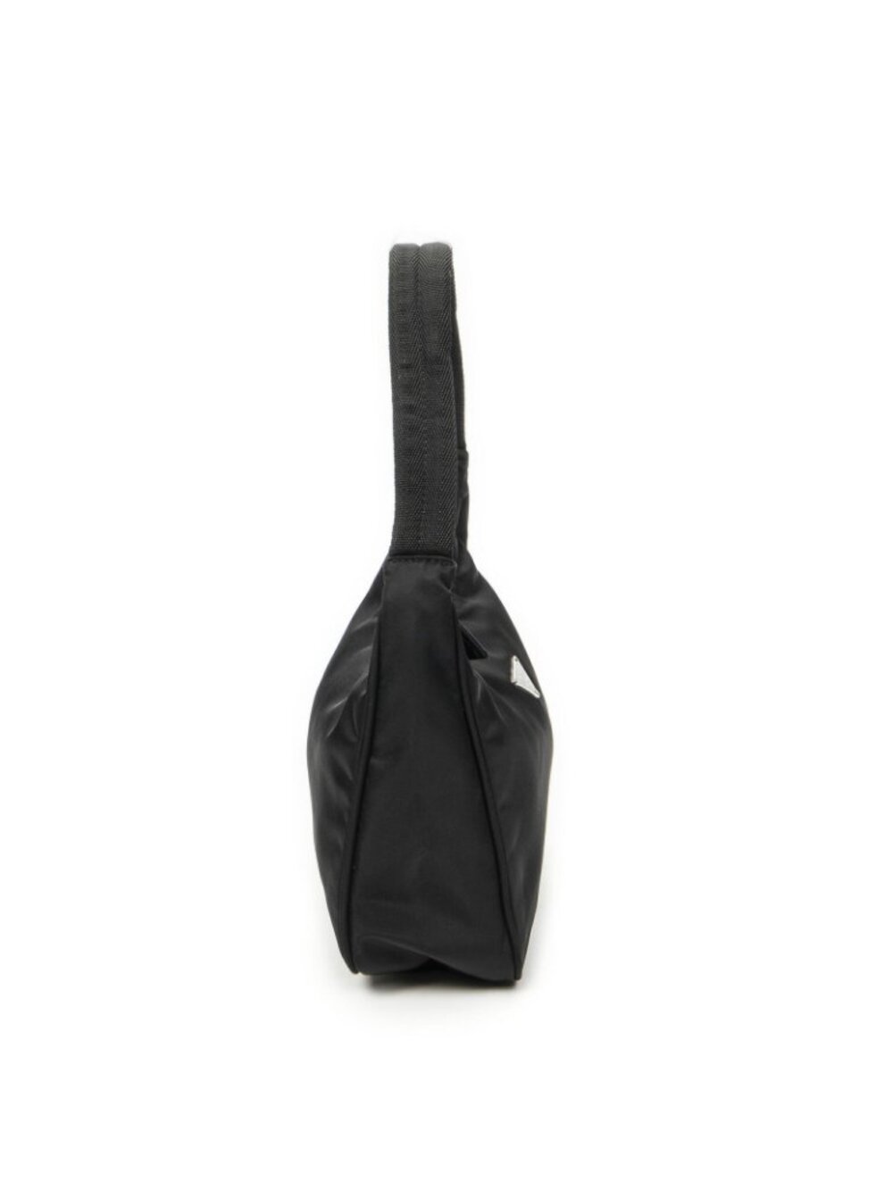 Prada Vintage Mini Zip Hobo Black Nylon Canvas - Picture 4 of 10